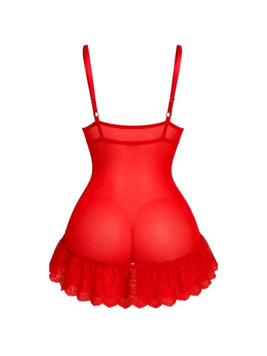 LIVCO CORSETTI FASHION NUIT SET CAMISETA PANTY ROJO 2028 L XL