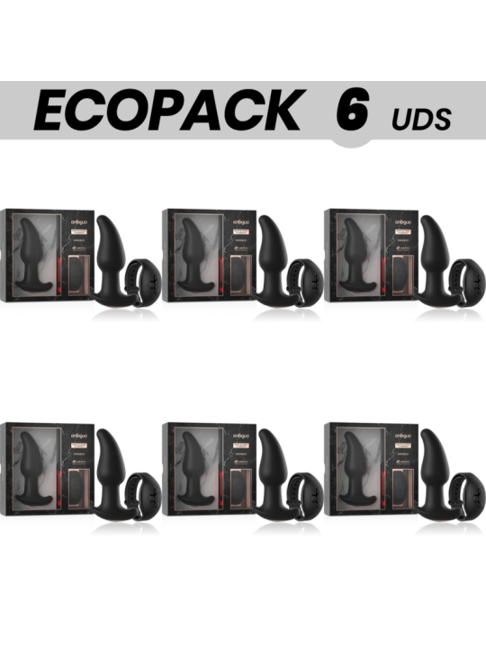 ECOPACK 6 UDS ANBIGUO WATCHME CONTROL REMOTO PLUG ANAL VIBRADOR CON ROTACION DE PERLAS AMADEUS
