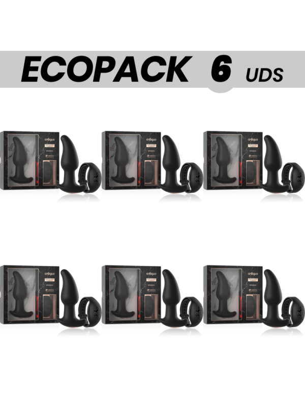 ECOPACK 6 UDS ANBIGUO WATCHME CONTROL REMOTO PLUG ANAL VIBRADOR CON ROTACION DE PERLAS AMADEUS