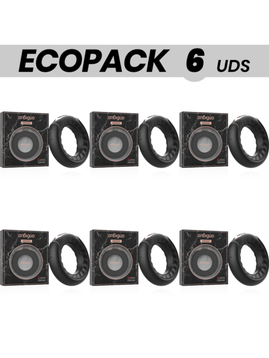 ECOPACK 6 UDS ANBIGUO ADRIANO ANILLO VIBRADOR COMPATIBLE CON WATCHME WIRELESS TECHNOLOGY