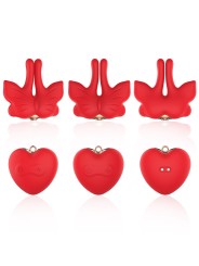 ARMONY PINZAS PARA PEZONES MAGNETICA CON VIBRACION FORMA MARIPOSA ROJO