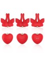 ARMONY PINZAS PARA PEZONES MAGNETICA CON VIBRACION FORMA MARIPOSA ROJO