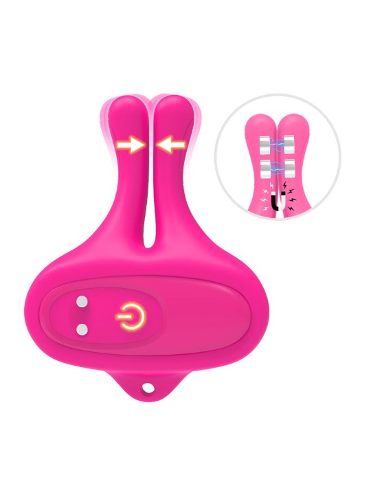 ARMONY PINZAS PARA PEZONES MAGNETICA CON VIBRACION FORMA CONEJO ROSA