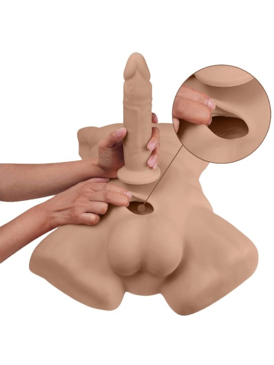 SILEXD APOLLO L TORSO REALISTICO MASCULINO CARAMELO