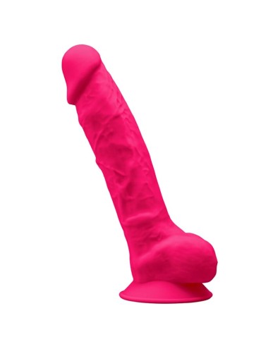 SILEXD MODELO 1 PENE REALISTICO SILICONA PREMIUM SILEXPAN FUCSIA 23 CM