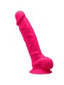 SILEXD MODELO 1 PENE REALISTICO SILICONA PREMIUM SILEXPAN FUCSIA 23 CM