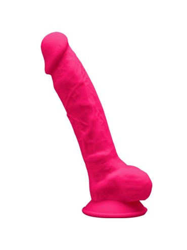 SILEXD MODELO 1 PENE REALISTICO SILICONA PREMIUM SILEXPAN FUCSIA 175 CM