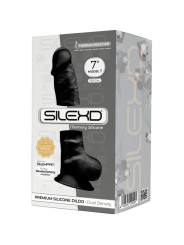 SILEXD MODELO 1 PENE REALISTICO SILICONA PREMIUM SILEXPAN NEGRO 175 CM