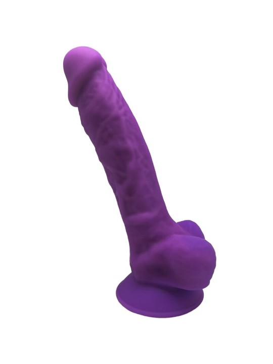 SILEXD MODELO 1 PENE REALISTICO SILICONA PREMIUM SILEXPAN VIOLETA 175 CM