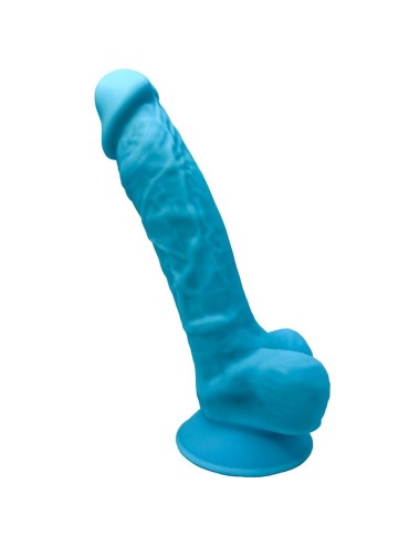 SILEXD MODELO 1 PENE REALISTICO SILICONA PREMIUM SILEXPAN AZUL 175 CM
