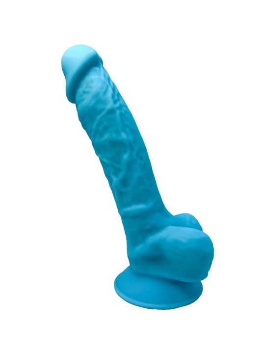 SILEXD MODELO 1 PENE REALISTICO SILICONA PREMIUM SILEXPAN AZUL 175 CM