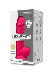SILEXD MODELO 1 PENE REALISTICO SILICONA PREMIUM SILEXPAN FUCSIA 215 CM