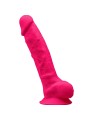 SILEXD MODELO 1 PENE REALISTICO SILICONA PREMIUM SILEXPAN FUCSIA 20 CM