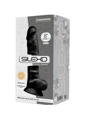 SILEXD MODELO 1 PENE REALISTICO SILICONA PREMIUM SILEXPAN NEGRO 20 CM