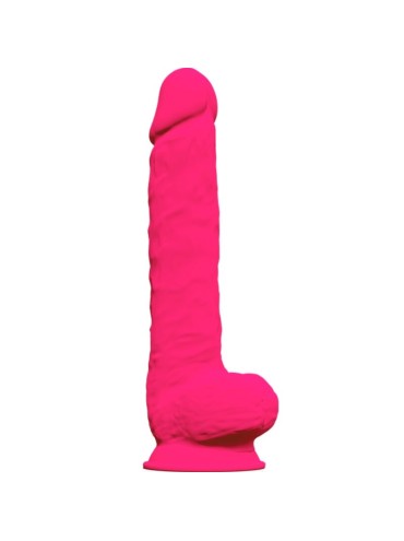 SILEXD MODELO 1 PENE REALISTICO SILICONA PREMIUM SILEXPAN FUCSIA 38 CM