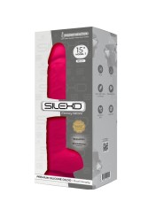 SILEXD MODELO 1 PENE REALISTICO SILICONA PREMIUM SILEXPAN FUCSIA 38 CM