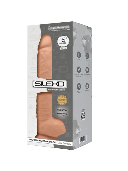 SILEXD MODELO 1 PENE REALISTICO SILICONA PREMIUM SILEXPAN 38 CM