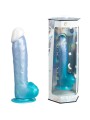 SILEXD ANGEL DILDO FANTASY SILICONA LIQUIDA TERMOREACTIVO AZUL CELESTE 203 CM