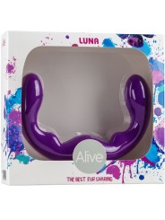ALIVE LUNA DILDO DOBLE PENETRACION SILICONA VIOLETA 25 CM