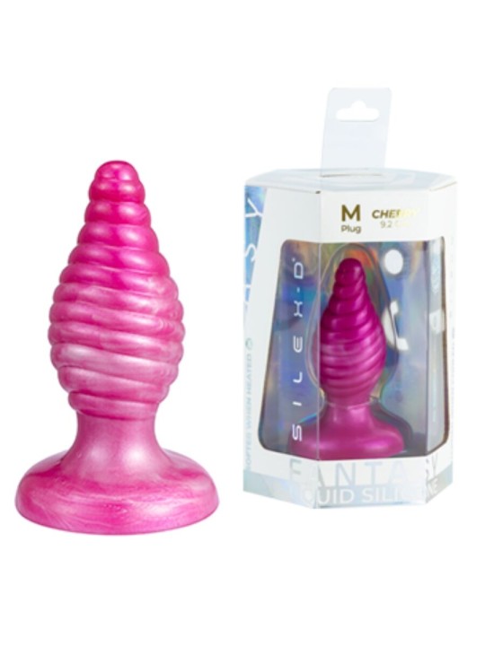 SILEXD CHERRY PLUG ANAL FANTASY SILICONA LIQUIDA TERMOREACTIVO ROSA 92 CM