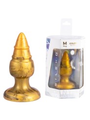 SILEXD GOLDY PLUG ANAL FANTASY SILICONA LIQUIDA TERMOREACTIVO ORO 92 CM