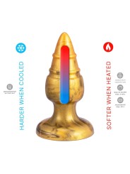SILEXD GOLDY PLUG ANAL FANTASY SILICONA LIQUIDA TERMOREACTIVO ORO 92 CM
