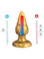SILEXD GOLDY PLUG ANAL FANTASY SILICONA LIQUIDA TERMOREACTIVO ORO 92 CM