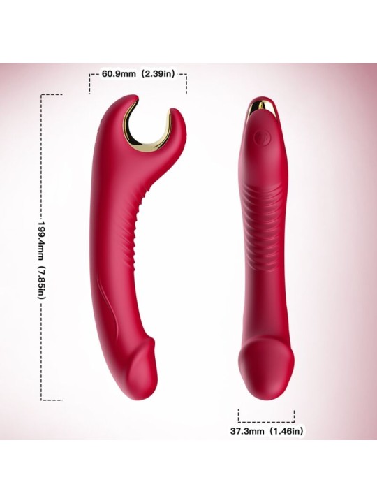 ARMONY PRINCE DILDO VIBRADOR ROTADOR ROJO