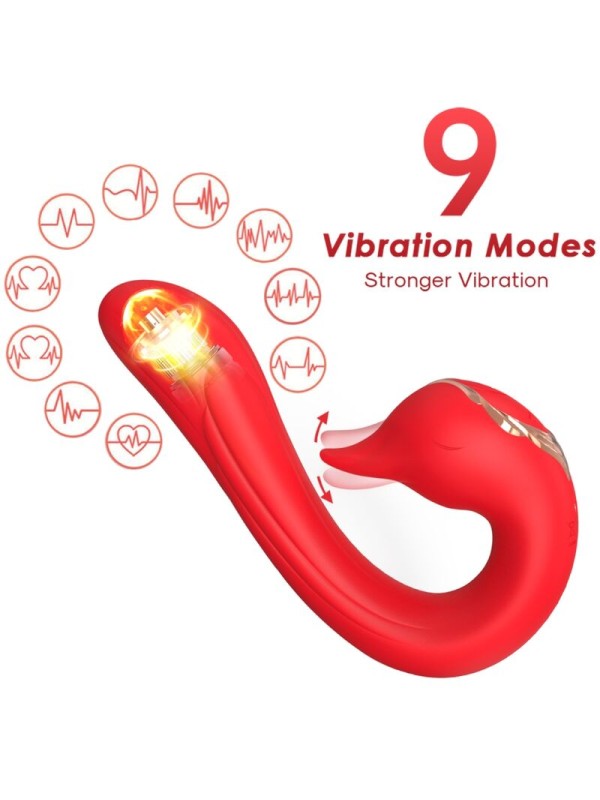 ARMONY DELFIN VIBRADOR MULTIPOSICION EFECTO CALOR ROJO