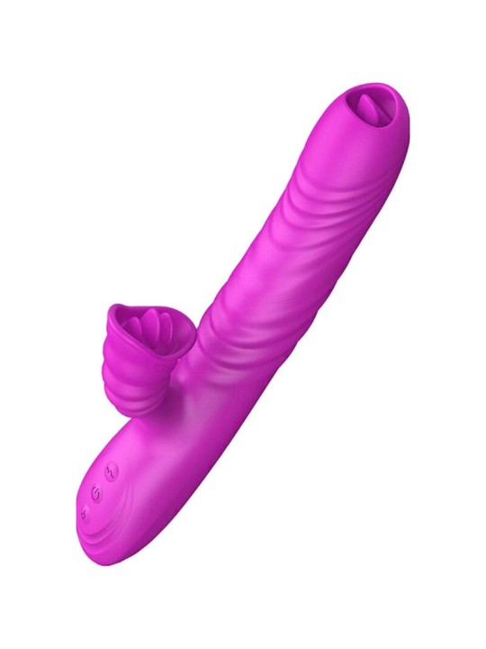 ARMONY ANGELIA VIBRADOR MULTIFUNCION DOBLE LENGUA EFECTO CALOR VIOLETA