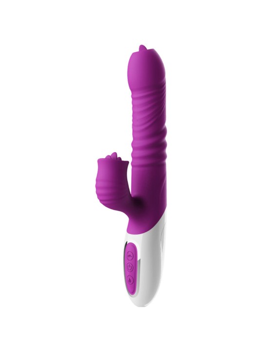 ARMONY VIBRADOR THRUSTING DOBLE LENGUA EFECTO CALOR VIOLETA