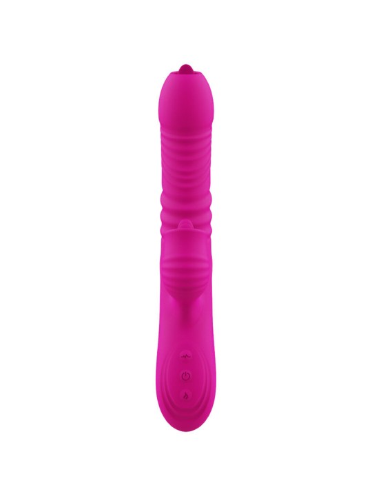ARMONY FANNY VIBRADOR MULTIFUNCION DOBLE LENGUA EFECTO CALOR FUCSIA