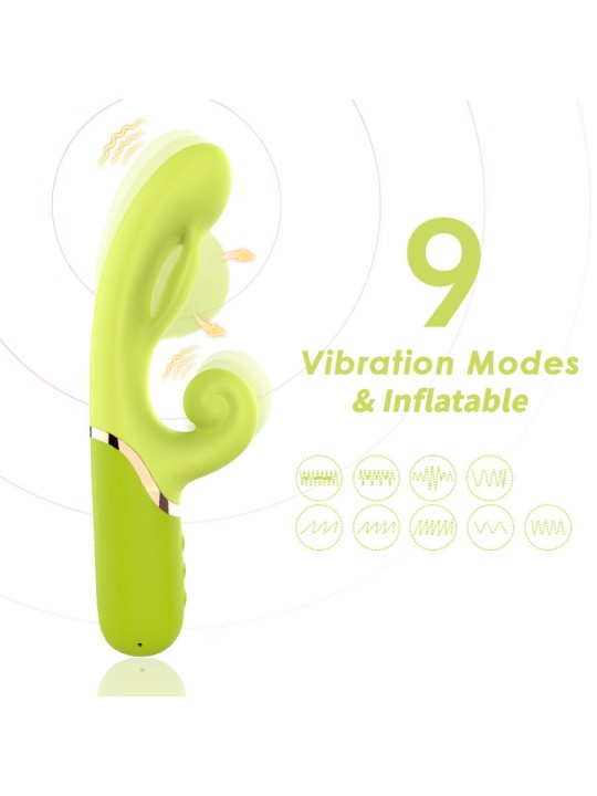 ARMONY VIBRADOR ESTIMULADOR PUNTO A INFLABLE VERDE