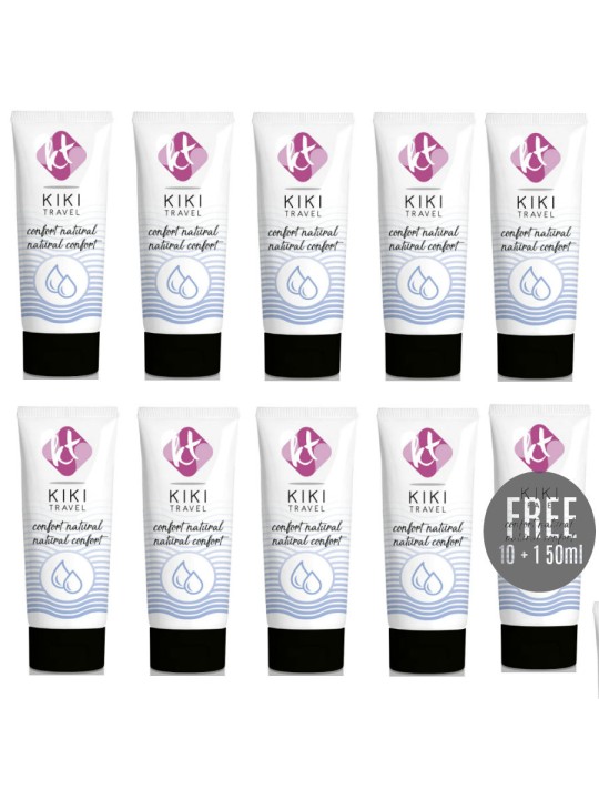 KIKI TRAVEL GEL DESLIZANTE NATURAL CONFORT 50ML 10 1 GRATIS