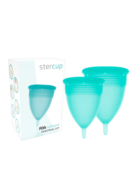 STERCUP PACK COPA MENSTRUAL SILICONA FDA TALLA S L AQUAMARINA