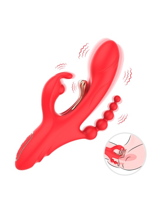 ARMONY VIBRADOR ESTIMULADOR PUNTO G Y CLITORIS ROJO