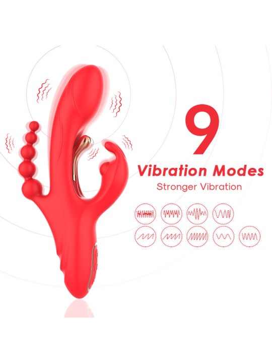 ARMONY VIBRADOR ESTIMULADOR PUNTO G Y CLITORIS ROJO