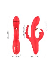 ARMONY VIBRADOR ESTIMULADOR PUNTO G Y CLITORIS ROJO