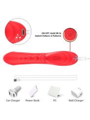 ARMONY VIBRADOR ESTIMULADOR PUNTO G Y CLITORIS ROJO