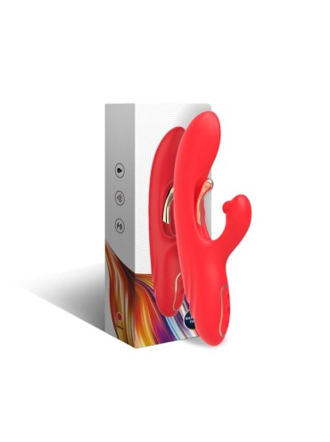 ARMONY VIBRADOR ESTIMULADOR PUNTO G Y CLITORIS CON LENGUA OSCILANTE ROJO