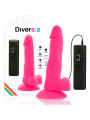 DIVERSIA DILDO REALISTICO FLEXIBLE CON VIBRACION ROSA 18 CM O 4 CM