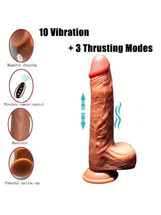 ARMONY DILDO REALISTICO VIBRADOR THRUSTING CONTROL REMOTO 225 CM