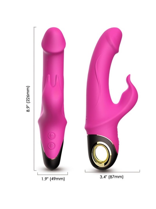 ARMONY METEROR DILDO VIBRADOR RABBIT ROTADOR FUCSIA