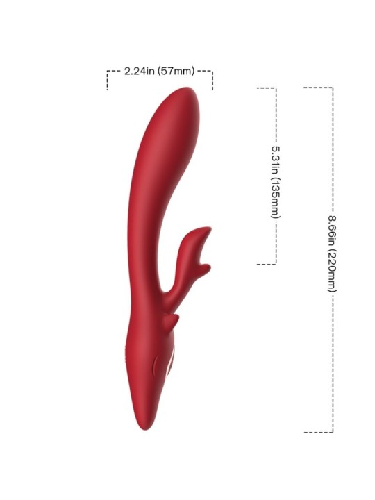 ARMONY ELK VIBRADOR RABBIT CURVO RED