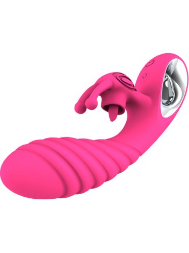 ARMONY VICKY VIBRADOR RABBIT CON LENGUA PULL RING FUCSIA