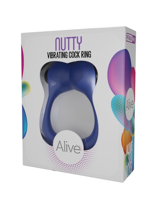 ALIVE NUTTY ANILLO VIBRADOR AZUL