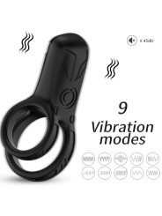 ARMONY DOBLE ANILLO VIBRADOR NEGRO