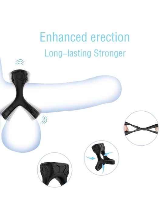 ARMONY ANILLO VIBRADOR MULTIPOSICION NEGRO