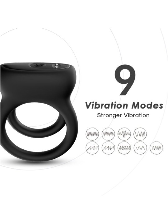 ARMONY DOBLE ANILLO VIBRADOR NEGRO