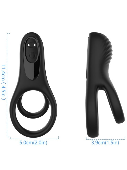 ARMONY DOBLE ANILLO VIBRADOR NEGRO